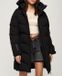 Superdry City Chevron Gewatteerde Parka Dames Zwart