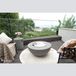 AGABA Elementi Roca gasvuurplaats met betonlook, grijs, 87 x 87 x 37 cm (L x B x H)