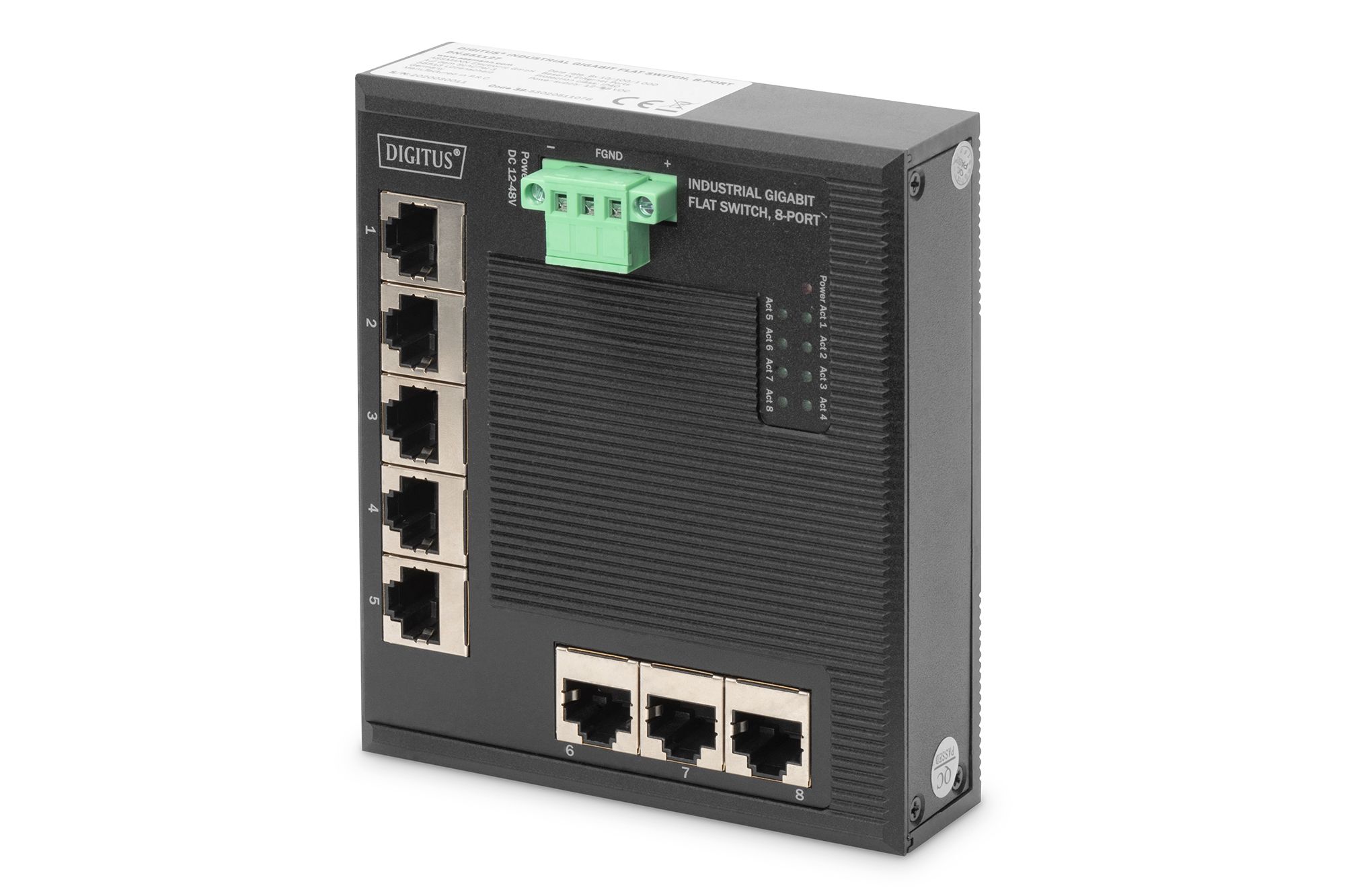 Digitus DN-651127 - 8-Port Gigabit Ethernet Switch - Unmanaged - Black