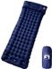 vidaXL Kampeermatras met kussen zelfopblazend 1-persoons marineblauw