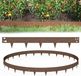 QEENTOE 15 pièces bordure d'herbe en acier Corten, marron, 105 cm (longueur) x 20 cm (hauteur)