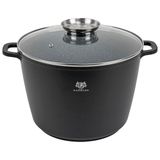 Karl Hausmann Granitine Pan 10L met Antiaanbaklaag en Glazen Deksel