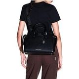 Armani Exchange Amelie Damestas, goudkleurige details, Charm Tote Bag M, zwart