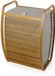 Möve 40905 Bamboe wasmand 40 x 35,5 x 60 cm van bamboe met canvas, grijs