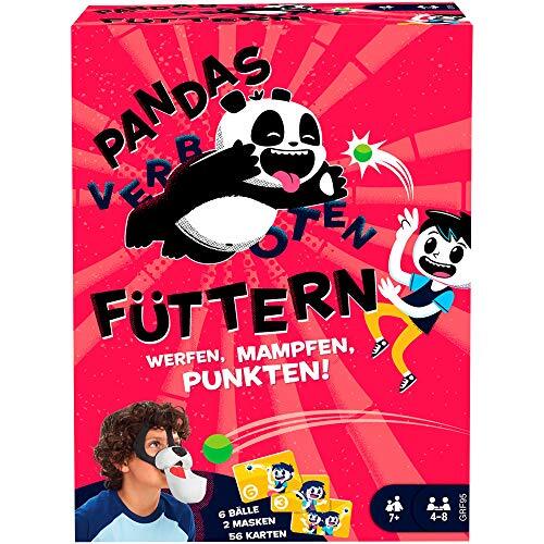 Mattel Games GRF95 - Panda's voeden (verboden) kinderspel, geschikt voor 4-8 spelers, kinderspel vanaf 7 jaar