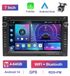 Autoradio - Appareil multimédia avec châssis double DIN - Écran tactile de 17,8 cm - Android 13 - 4 Go de RAM, 64 Go de stockage - CarPlay - Caméra, adapté pour VW Passat B5, Golf 4, Polo, Bora, T5