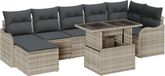 vidaXL Tuinbank - Set - 8 - st - Lichtgrijs - Poly - rattan