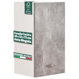Shally Dogan Wandkast, hangkast van hout met enkele deur, 1 plank en 2 vakken, ruim en robuust, afmetingen 40 x 32 x 72 cm