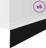 vidaXL Zelfklevende Deurborstels 6 st Wit 100 cm Aluminiumlegering