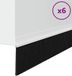 vidaXL Zelfklevende Deurborstels 6 st Wit 100 cm Aluminiumlegering