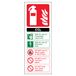 Vsafety 11004 Hamer/Hamer AJ-R Brandblusser Schild, CO2 ID, Stijve Kunststof, Portret, 100 mm x 280 mm, Zwart/Groen/Rood
