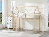 Vente-unique Hoogslaper hout beige 90 x 190 cm