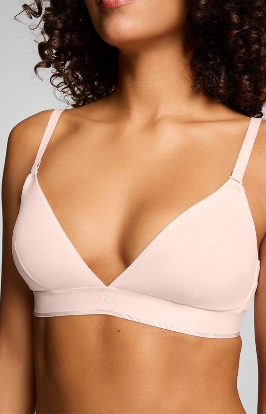 Puma - Dames - Sport Triangel Bralette - 3D Knit - Light Pink - Maat M