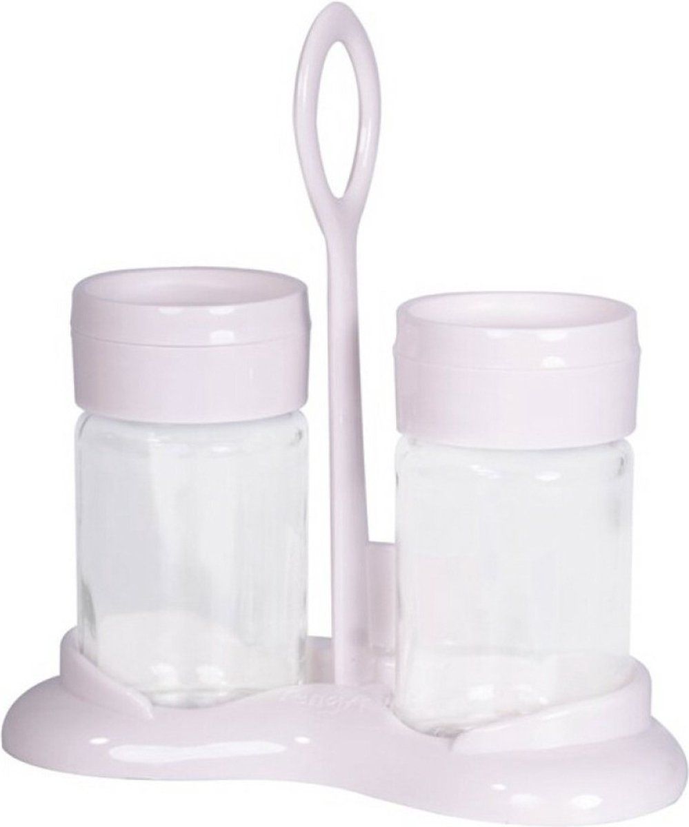 Peper & Zout Stelletje - Strooiers - Glas - Wit - 15 x 16 cm