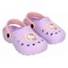 Eva Hello Kitty Clogs voor meisjes, licht en comfortabel, met rugriem, roze en paars design met perforaties, zomerschoenen voor strand en zwembad