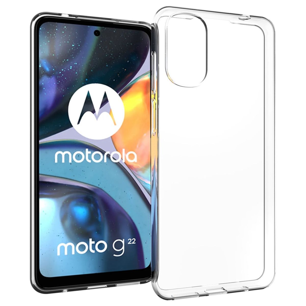 Accezz Clear Backcover Motorola Moto G22 - Transparent - TPU Silicone Cover Case - Shockproof