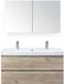 BES LED Maxx XL Badmeubelset 120 cm - Craft Oak - Wastafel Just Enkel 2 Kraangaten met Spiegelkast