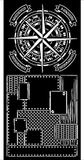 Stamperia KSTDL53 Dikke Stencil cm 12X25-Lady Vagabond Lifestyle Compass, Various, 15x25 cm, 3