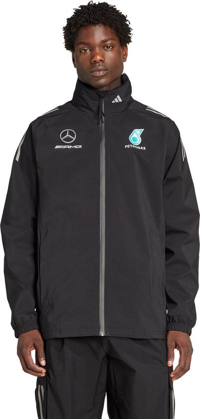 adidas Performance MERCEDES - AMG PETRONAS FORMULA ONE TEAM MECHANICS REGENJACK - Heren - Zwart - 2XL