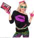 Widmann - Jaren 80 & 90 Kostuum - 80s Shirt Big Kiss Vrouw - Zwart - L/XL