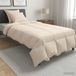 vidaXL Deken Set 2 st 155 x 220 cm Alle seizoenen Kapokvezel Beige