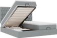 vidaXL Ottoman Bed with Mattresses and LEDs 160x200cm Fabric Light Grey
