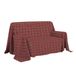 PENSIERI DELICATI Bankhoes 250 x 290 cm, Made in Italy, 100% puur katoen, rood tartan patroon, ideaal als sprei of bankovertrek