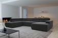 DOMO. collection Sofa Brandon, woonkamer met rugfunctie en zitting verstelling in U-vorm, bekleding 359 x 228 x 80 cm (b x d x h), grijs