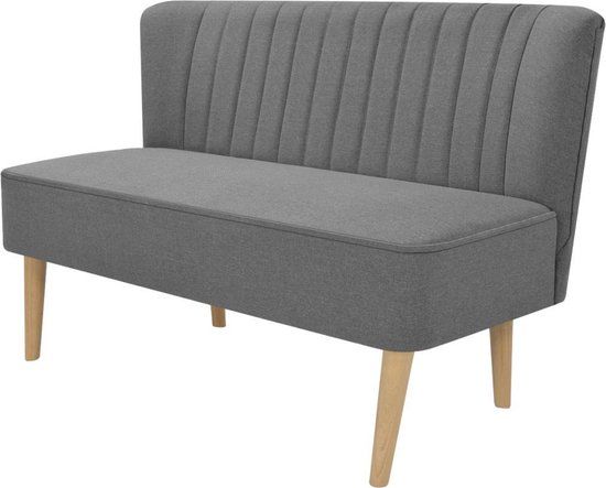 vidaXL Bank lichtgrijs 117x55,5x77 cm stof