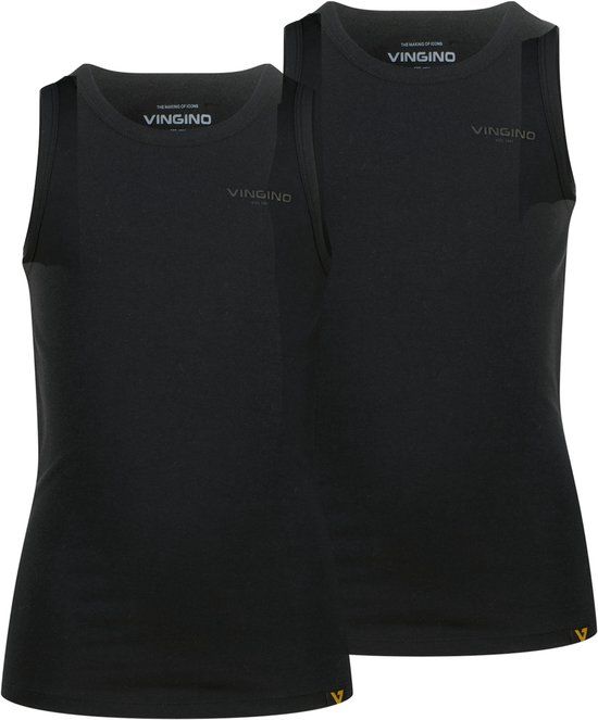 Vingino Boys Tank 2 Pack Ondergoed & Nachtkleding Jongens - Zwart - Maat 110/116