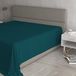 MAX COLOR Hoeslaken, 100% katoen, eenkleurig, petrolgroen, tweepersoonsbed Maxi 270 x 300 cm