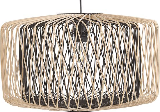Beliani javari - hanglamp-lichte houtkleur-bamboehout