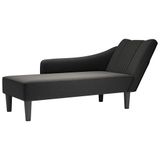 VidaXL Chaise longue met rechterarmleuning stof zwart