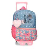 Enso Little Dreams rugzak met trolley, roze, 25 x 32 x 12 cm