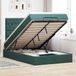Maison Exclusive - Cadre de lit ottoman avec matelas, vert foncé, 120x200 cm, velours