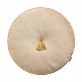 ROOM99 Allure Decoratieve Ronde Sierkussen Beige Velours met Kwast