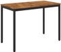vidaXL Eettafel Naturel en Zwart Acacia Hout Rond 108,5 x 55 x 75 cm
