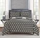 Chic Home DS3493-WT 2 Stuk Ibiza Super Zachte Microfiber Grote Medaillon Omkeerbaar met Geometrische Bedrukte Rug Twin Dekbedovertrek Set Zwart