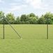 vidaXL Euro-hek met grondpennen 25 x 1 m PVC-Coated Staal Grijs Mesh