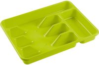 Hega Hogar Besteklade indeler - Kunststof - 5 Compartimenten - Groen - 34 x 26 x 5 cm