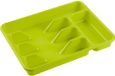 Hega Hogar Besteklade indeler - Kunststof - 5 Compartimenten - Groen - 34 x 26 x 5 cm