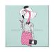 Homemania Afbeelding flamingo-dieren voor woonkamer, slaapkamer, meerkleurig, 60 x 3 x 60 cm, HM20KNV60 x 60 – 154, polyester, hout