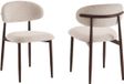 Furnihaus - Ensemble de 4 chaises de salle à manger - Celia - Noyer taupe - Santi