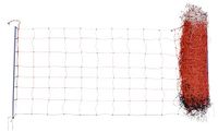 AKO OviNet Premium Filet de mouton, électrifiable, clôture de pâturage, filet en osier, double pointe, orange/blanc, 50 m x 108 cm, garantie 3 ans sur stabilité UV