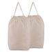 MCleanPin Wasbare waszakken met handgrepen, opslag voor vuile kleding, voor kamer, slaapzaal en reizen, 140 l, 2 stuks, beige