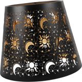 Merkloos Moderne Lampenkap - Ijzeren Kap - Decoratieve Verlichting - Stijlvol Design - 15x15 cm - Zwart