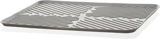 5five Afwas afdruipmat/droogmat keuken - anti-slip - rubber - grijs - 30 x 40 cm - opvouwbaar