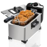 Cecotec CleanFry Enkel 3 l Vrijstaand 2000 W Friteuse à huile Noir, Acier inoxydable