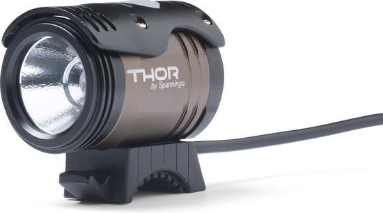 Spanninga Thor High Power - Fietskoplamp - Oplaadbaar - Zwart