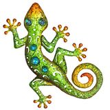 Tuokiuhn Metalen outdoor groene gekko wanddecoratie hagedis metalen muurkunst geschikt voor decoratie tuin patio tuin 11,5 x 8,5 l nch